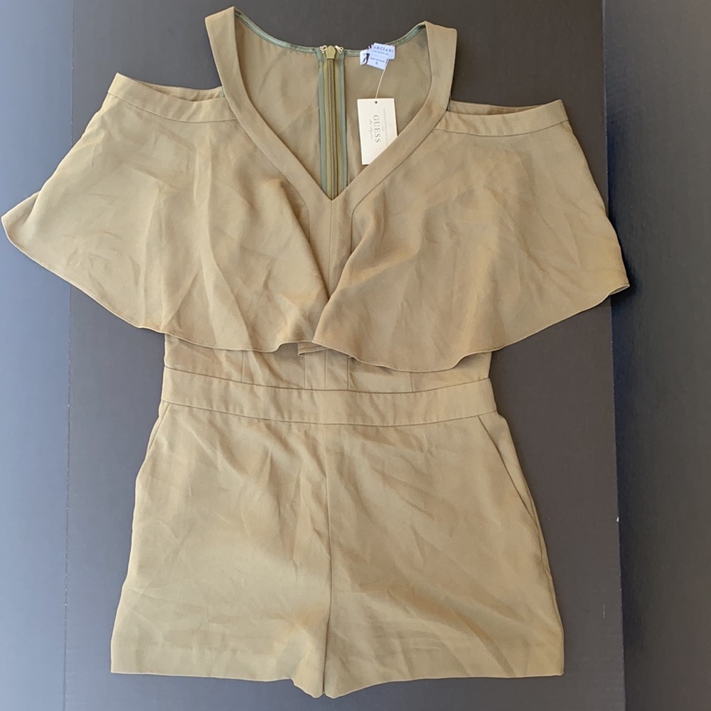 New GUESS BY MARCIANO Jordynn Romper Ruffle SZ S
